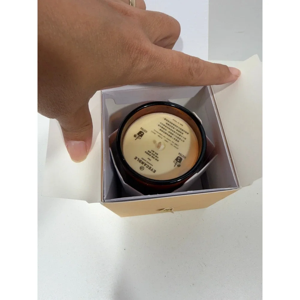EYECANDLE Icetea Scented Candle 220ml 7.43oz Amber‎ Jar Soy Wax Green Tea Lemon